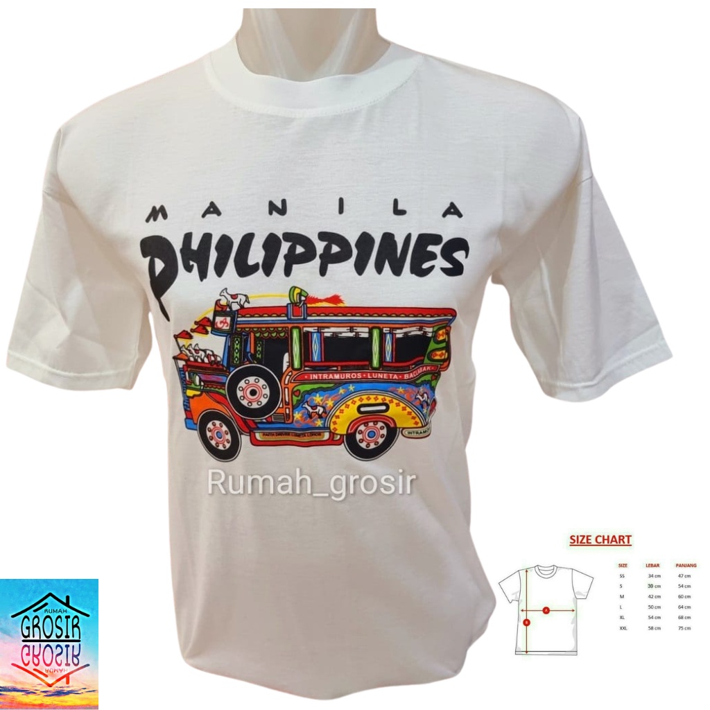 Kaos Souvenir Filipina Philippines Manila