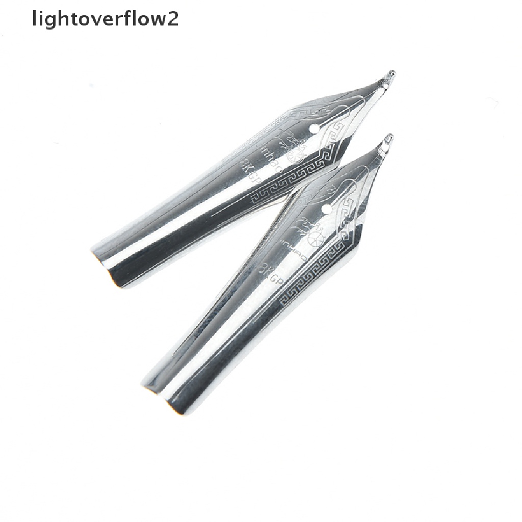 (lightoverflow2) 1pc x750 159 Pena fountain silver Ujung Lengkung Untuk jinhao