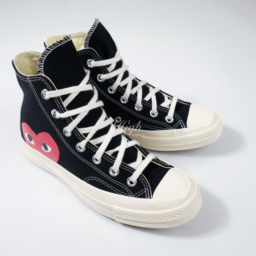 Converse x CDG Play High Black 100% Authentic