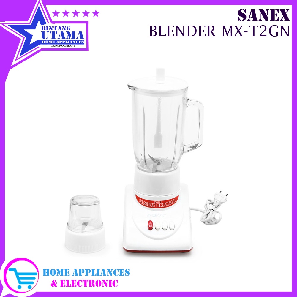 (COD) BLENDER SANEX MXT8GN / MX-T8GN / MX T8GN / MXT8GN BLENDER KACA (KACA / 1 LITER) GARANSI RESMI