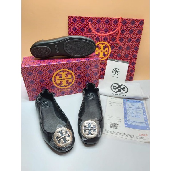 Sepatu Tory burch Mirror flat ballerina full kulit (balet) / tory flat balerina / kulit domba