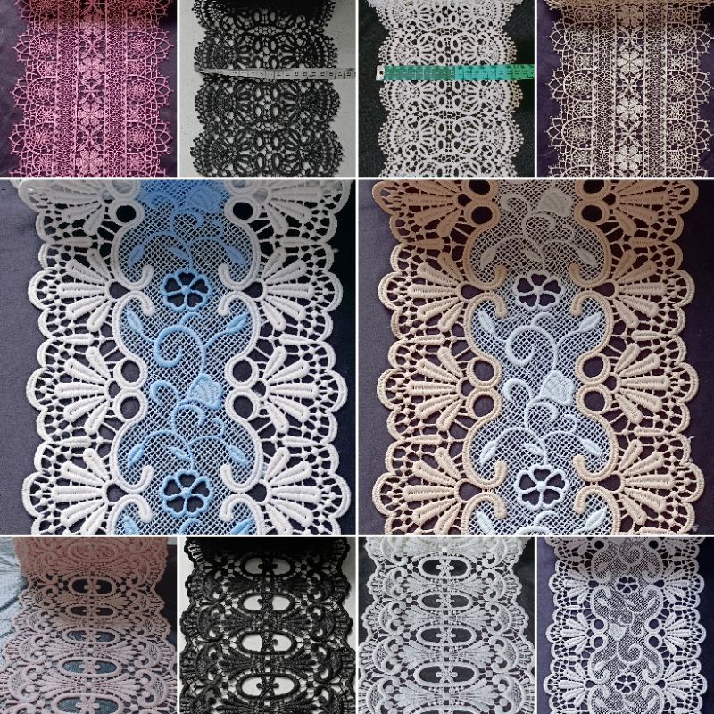 Renda Bordir cantik varian warna (Per50cm)