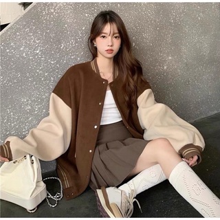 Jaket Baseball Korea | Jaket Vintage Wanita Korea