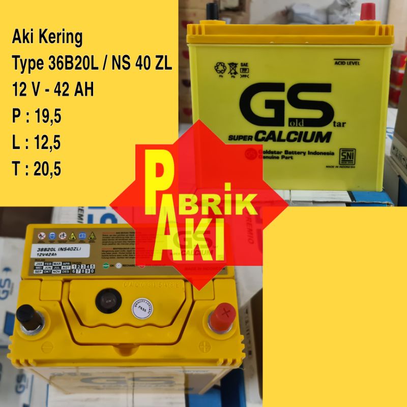 AKI KERING MOBIL GS G MFCC NS 40ZL/NS40ZL/38B20R SUPER CALCIUM