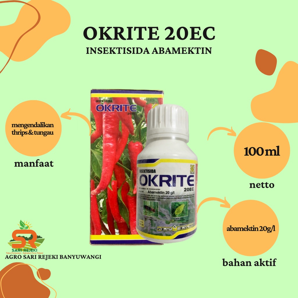OKRITE 20EC 100ML INSEKTISIDA ABAMEKTIN