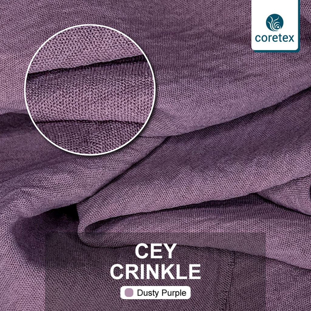 Kain Crinkle Airflow By Maxima 0,5 Meter - Warna Dusty Purple
