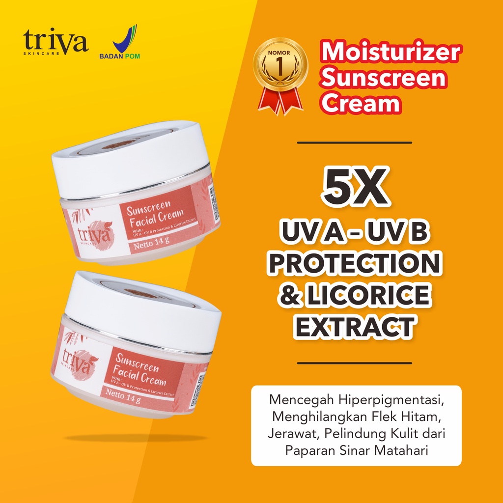 Day Cream triva skincare mengatasi jerawat dan kulit kemerahan menyerap kelebihan minyak di wajah