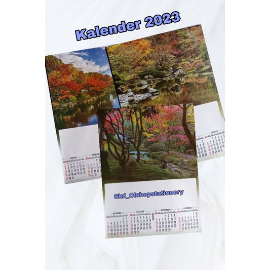 

kalender 2023 Wisata Alam Jepang Ao 213 catur wulan 3 lembar 4 bulanan