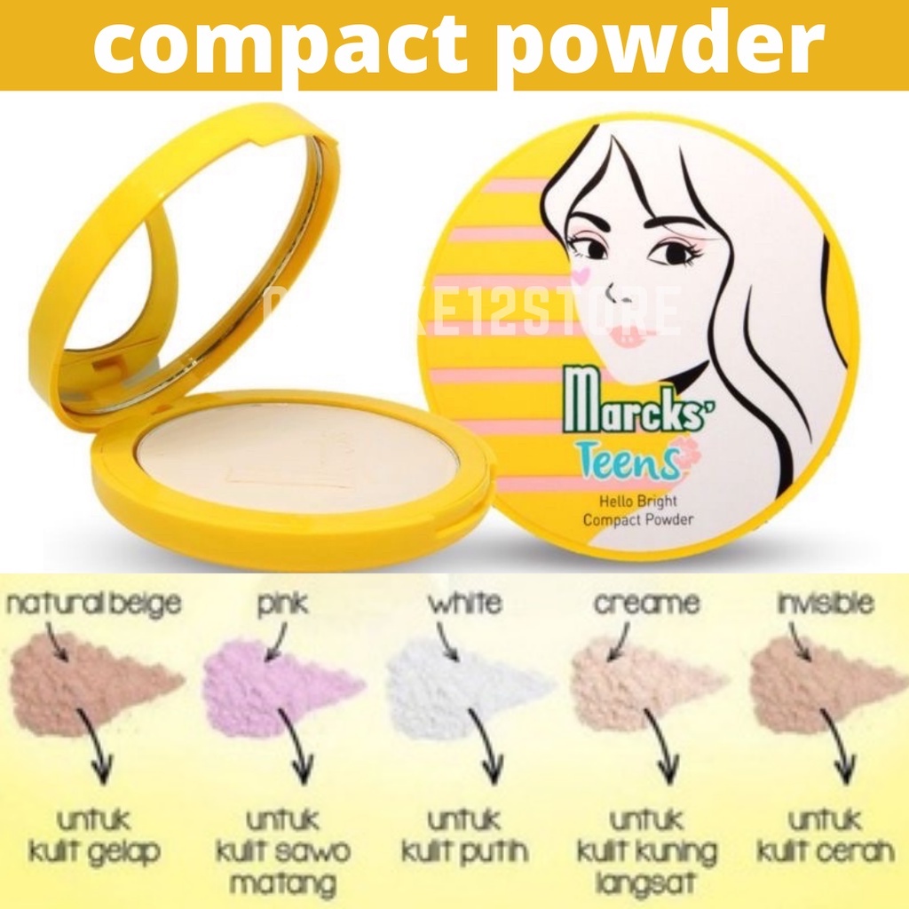 Marck teen compact powder healthy glow finish look