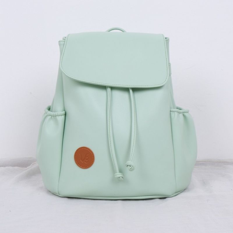 Rhatu.id - HILDA - Tas Ransel Wanita , Cream, Hitam, Ping, Abu-Hilda hijau