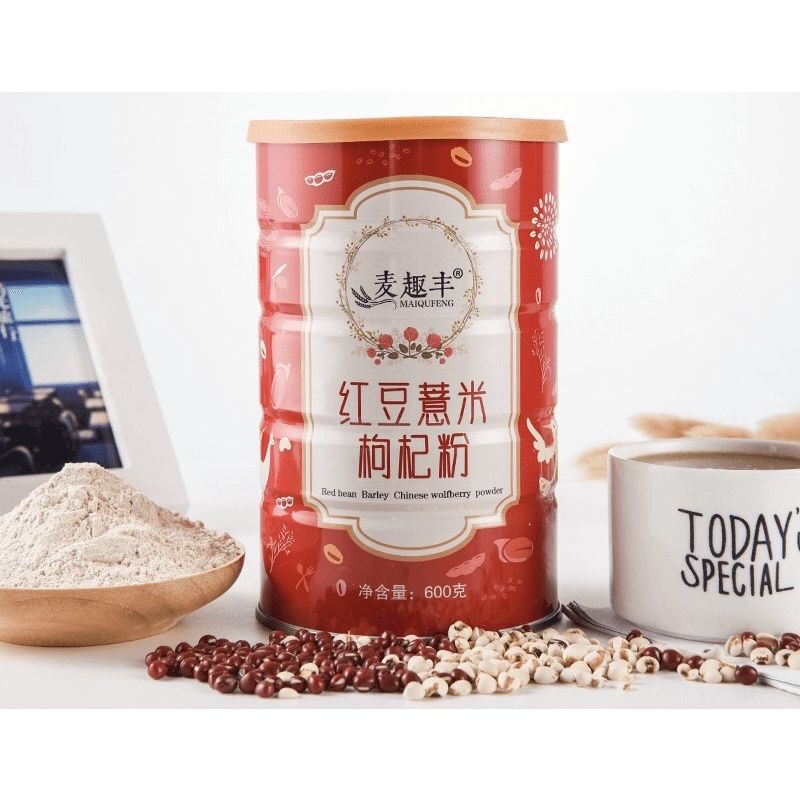 

0Red Bean Barley Chinese Wolfberry 600gr Bubuk Kacang Merah dengan Gojiberi 红豆玉米
