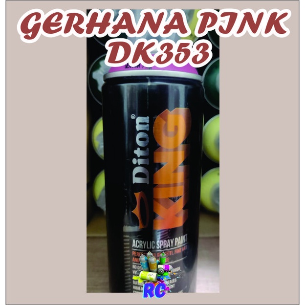 

Cat Semprot DITON KING DK 353 GERHANA PINK / GRAFFITI PAINT DOFF 400ml