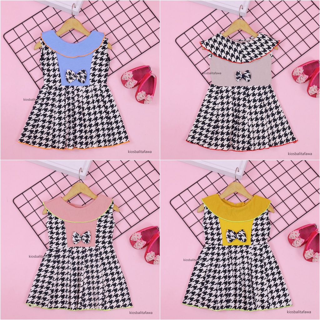 Dress Cantika uk Bayi 3-12 Bulan / Dres Yukensi Murah Baju Anak Perempuan Harian Gaun Pesta Polos babycinnamon