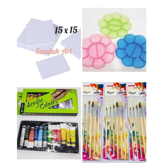 

Paket Kanvas lukis (kanvas 15x15,palet,kuas,cat akrilik)