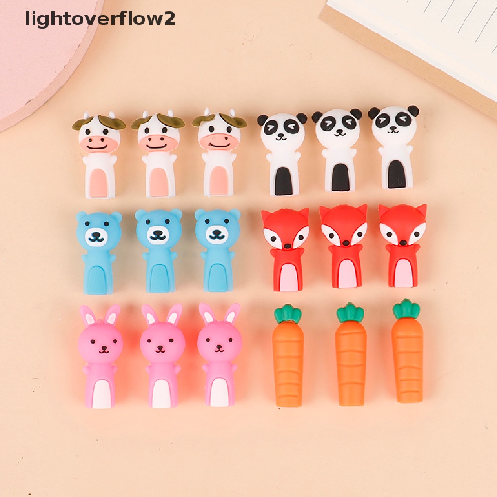 (lightoverflow2) 3pcs / 1 Set Tutup Pensil / Kosmetik / Makeup Bahan Silikon