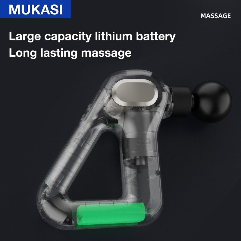 MUKASI Alat Pijat Elektrik Pundak Punggung Tangan Fascial Gun Rechargeable - KH-750 - Black