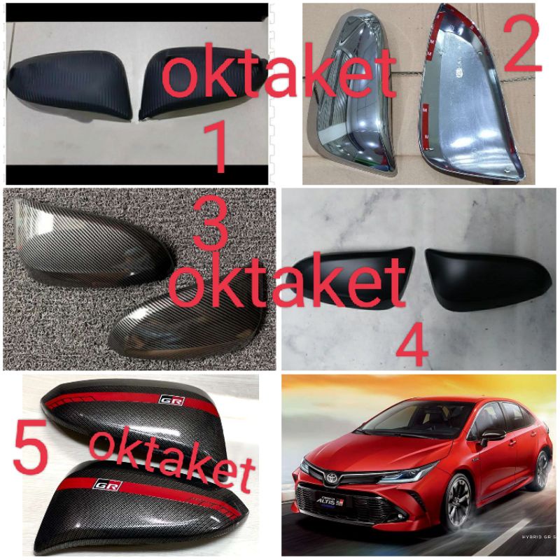 cover spion Corolla Cross 2022 2023 Hitam Chrome Carbontivo Carbon Gr Sport