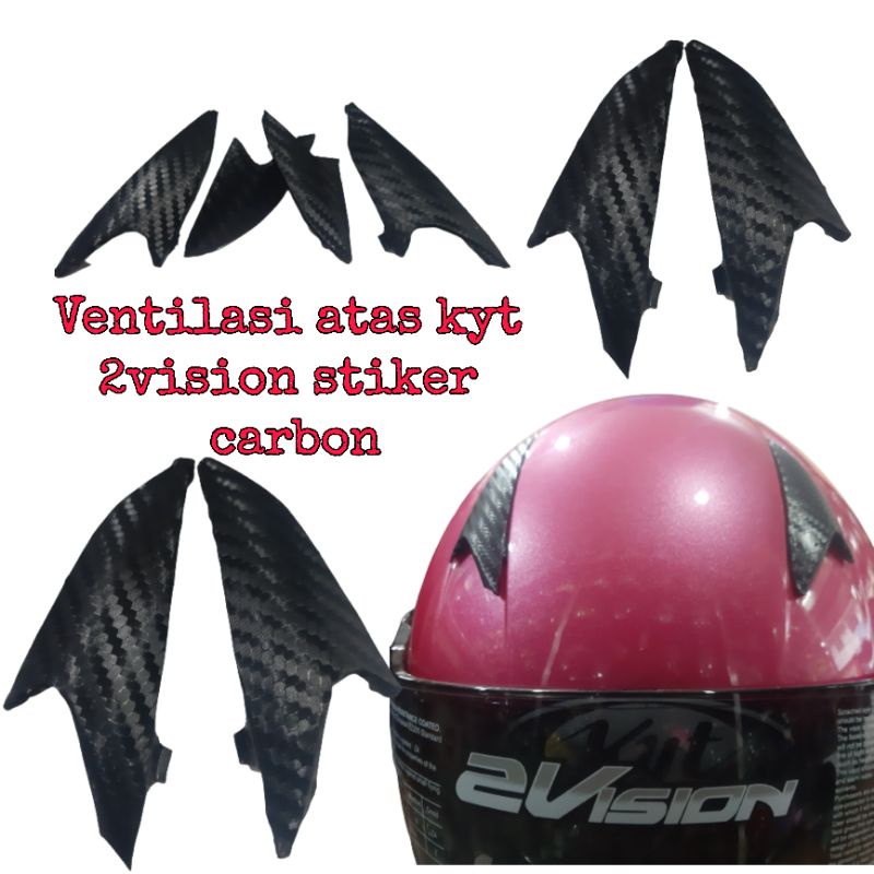 Ventilasi Helm kyt 2vision stiker carbon