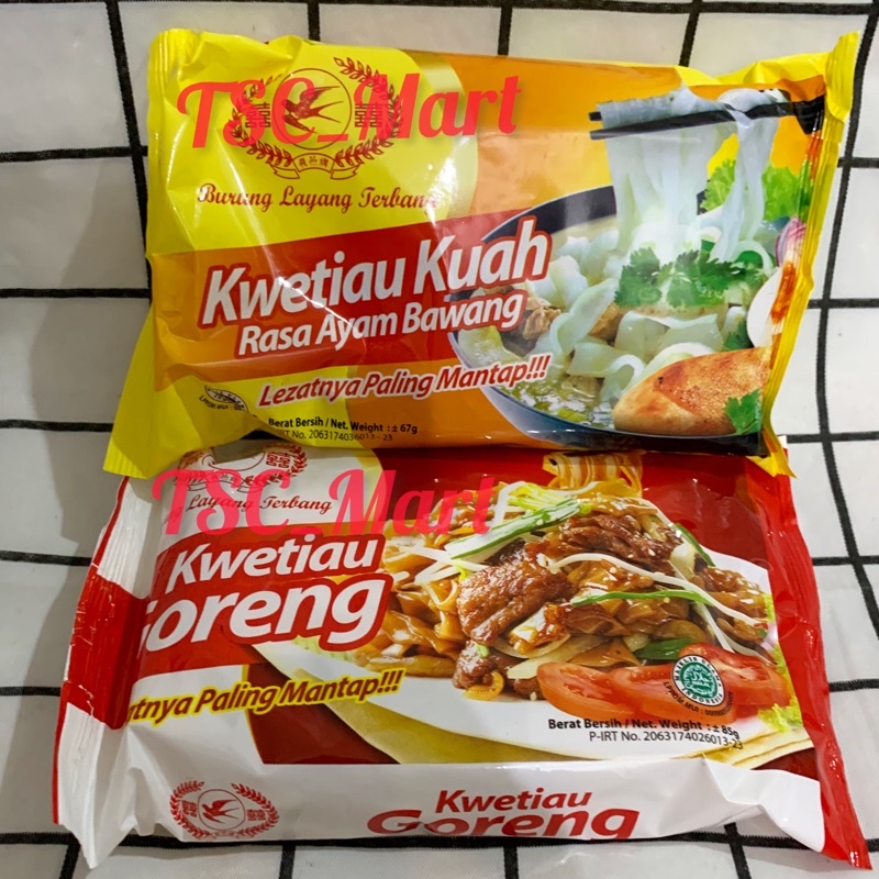 

Burung Layang Terbang/Kwetiaw Goreng/Kwetiaw kuah/instan Kwetiaw Goreng/ intant kwtiaw kuah/Cap Burung Layang/ cap/Burung/Layang/Terbang/Kwetiaw/Goreng/kuah/instan/ kwtiaw/KWETIAU/SIRAM/MIE TIAO/KUETIAO/KUETIAU INSTAN/RASA/AYAM/BAWANG