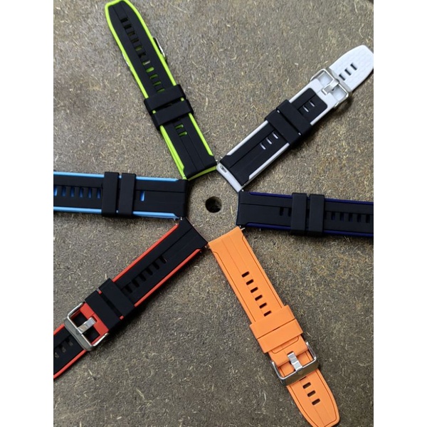 Tali jam tangan 20mm wacth strap oase horizon W1/ rubber sporty silikon