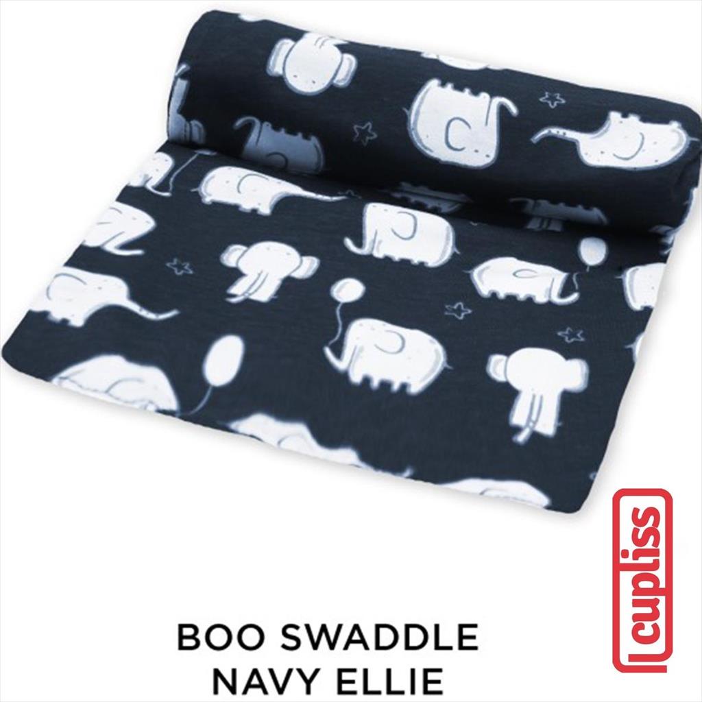 Navy Ellie Little Palmerhaus Baby Boo Swaddle Bedong Bayi