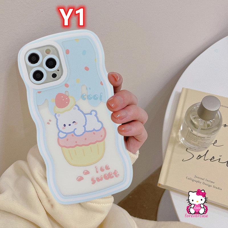 Soft Case Bahan TPU Motif Strawberry Bear Untuk OPPO A53 A15 A7 A55 A16 A12 A15s A95 A76 A57 A54 A16K A96 A16s A74 A5s A16E F9 A9 A5 A3s A33 A35 A2 A32 A5E