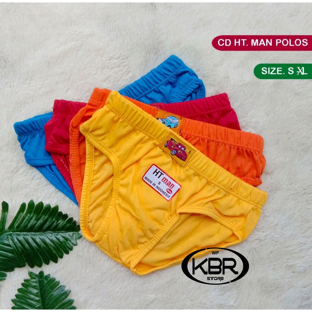 isi 1pcs 3pcs 6pcs CD HT MAN Kids POLOS / MOTIF | celana dalam anak karet kerut berkualitas | Cd Anak | Celana Dalam | Pakaian Dalam Anak / wf store