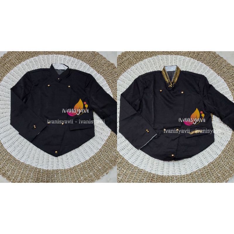 Beskap Solo - Warna Hitam (Polos &amp; Bordir)