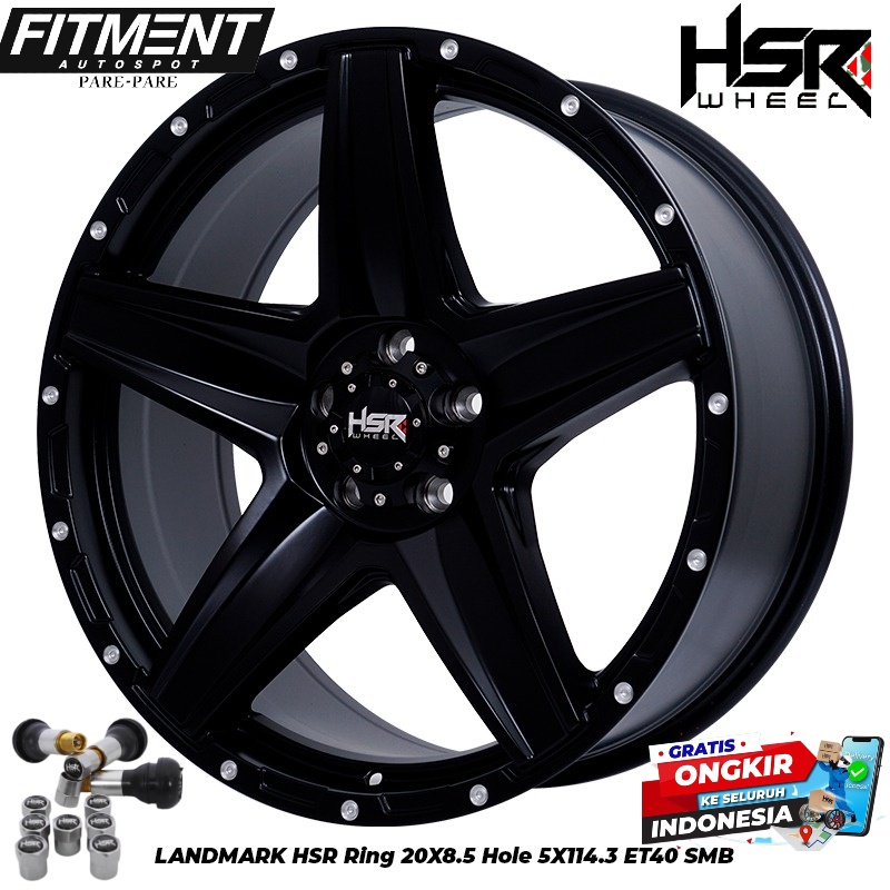 JUAL VELG MOBIL RACING MODEL BINTANG TYPE LANDMARK JT5293 HSR R20X85 H5X114,3 ET40 SMB/MR
