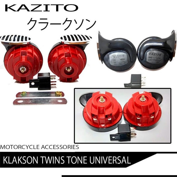 sepasang klakson keong murah 2pcs klakson keong 1set+riley klakson keong murah universal untuk semua motor