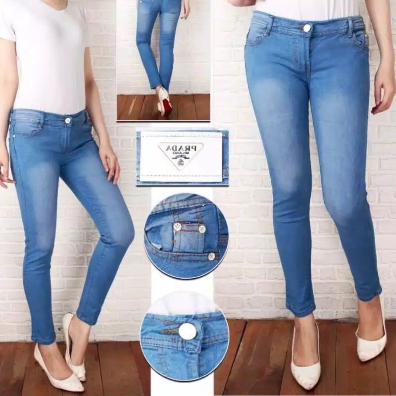 Celana pensil jeans prada Quality PREMIUM/ Celana panjang wanita PREMIUM