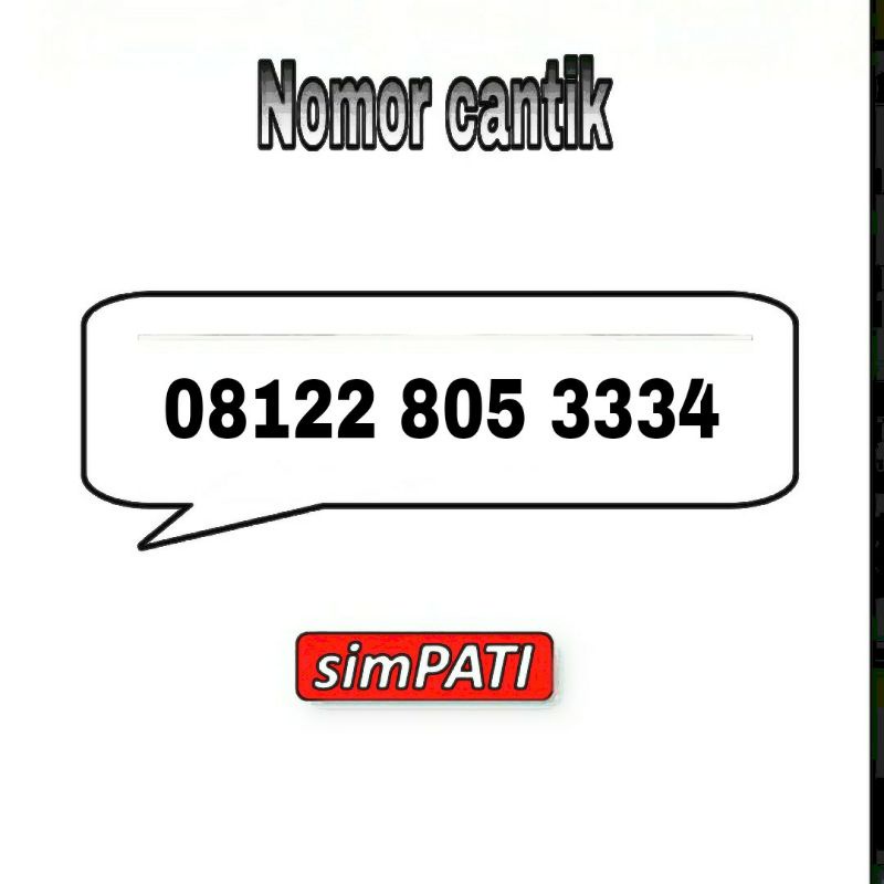 nomor cantik nomer kartu perdana Telkomsel simpati 4g LTE keren unik manis seri bos boss booss 12 12