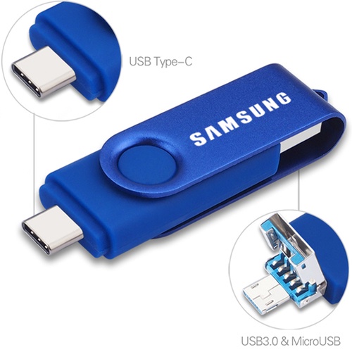 Samsung Flashdisk USB Tipe-C OTG 1TB 2TB 512GB 256GB 64GB 32GB 16GB 8GB 128GB 3 In 1