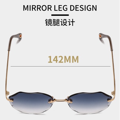 Sunglasses Kacamata Hitam Metal No frame Women Sunglasses New Arrival Import Kacamata Fashion
