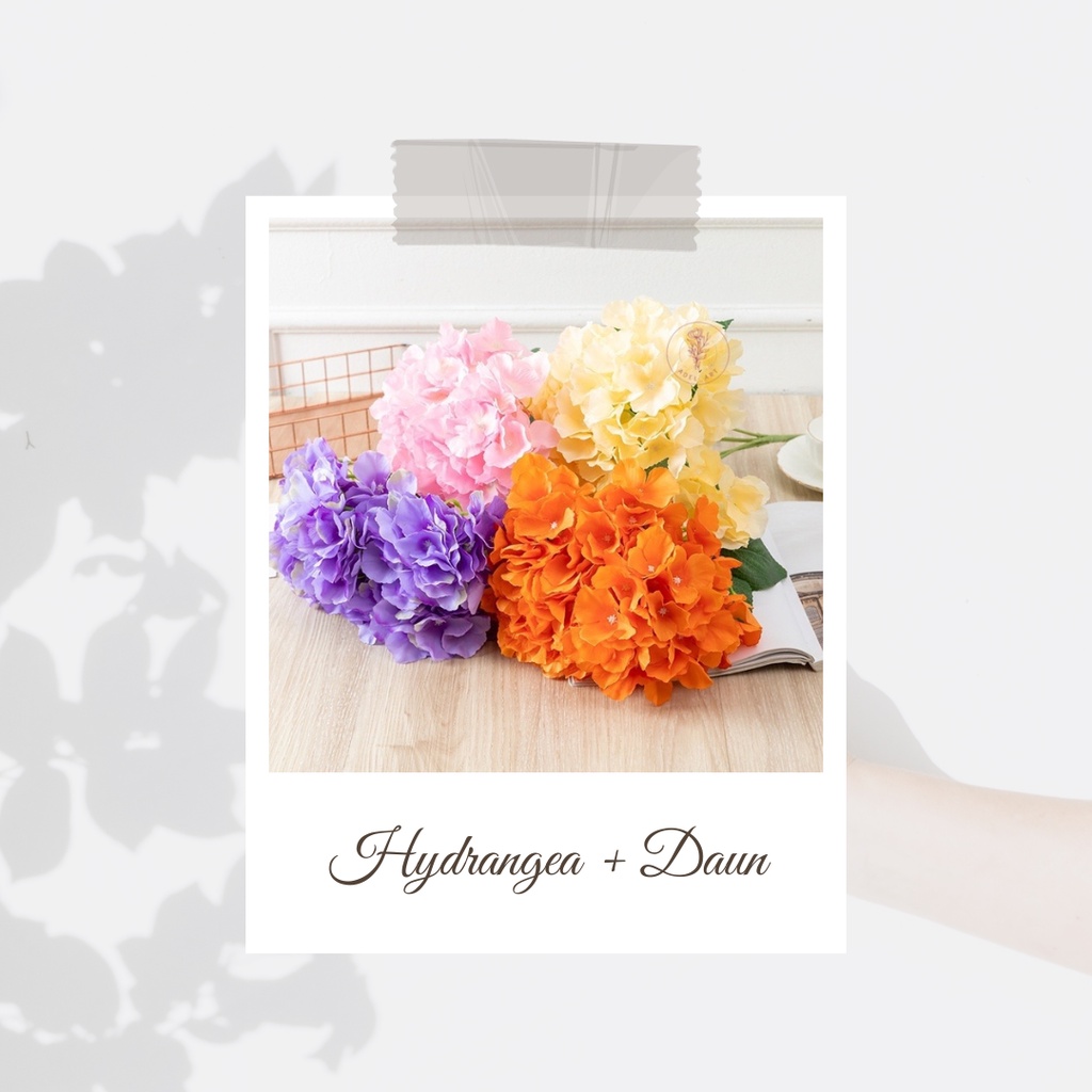 HYDRANGEA BUNGA PALSU HORTENSIA BUNGA ARTIFICIAL FLOWER HYDRANGEA