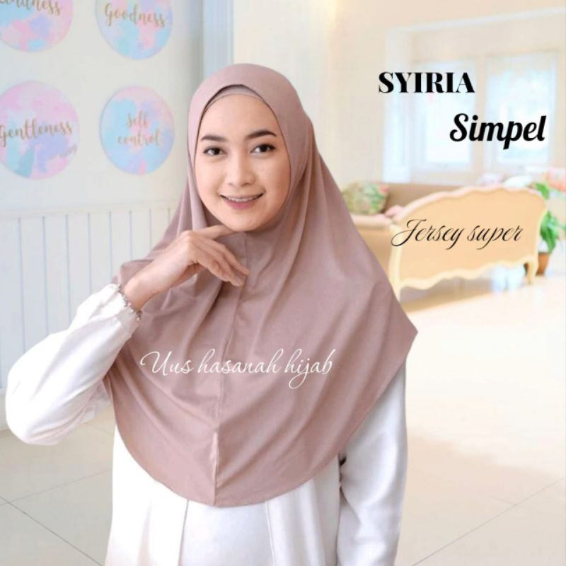 [Assyfa Hijab] SYIRIA SIMPEL ••bergo non pad••hijab instan jersey