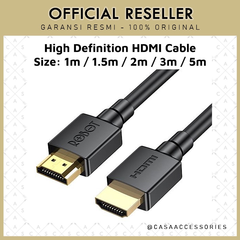 Robot RFH05 5m 1m 1.5m 2m 3m Kabel HDMI Cable High Definition 4K 2K HD