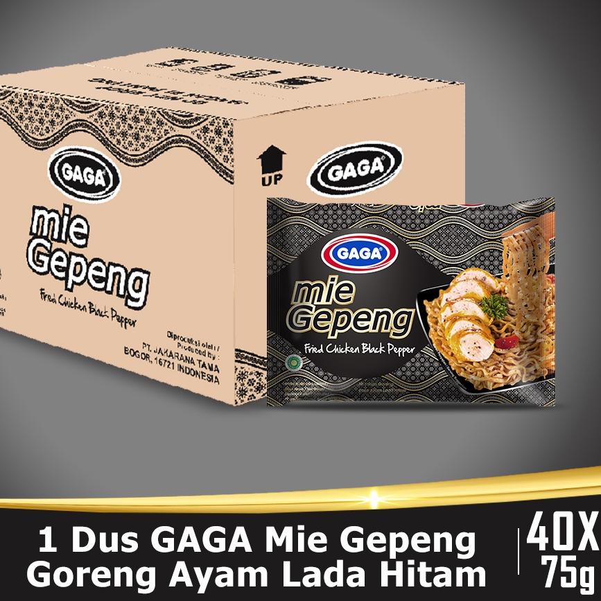 

9.9 Terlaris GAGA Mie Gepeng Goreng Lada Hitam 75g (1 dus = 40 pcs Harga Grosir) serbuuu !
