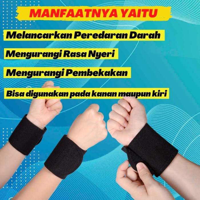 SABUK TERAPI PERGELANGAN TANGAN SABUK PEMANAS ALAT TERAPI MAGNET NYERI