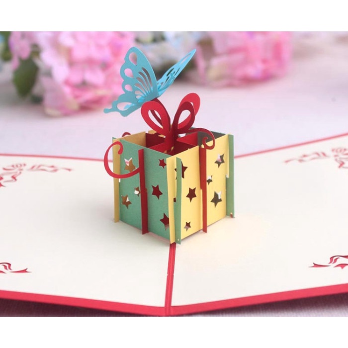 

Berkualitas Kartu Ucapan 3D Timbul 4D Happy Birthday Gift Card Greeting Card Murah