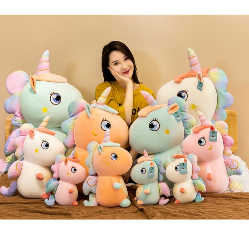 Boneka Unicorn Gendut Sayap 40cm Mainan Mewah halus dan lembut