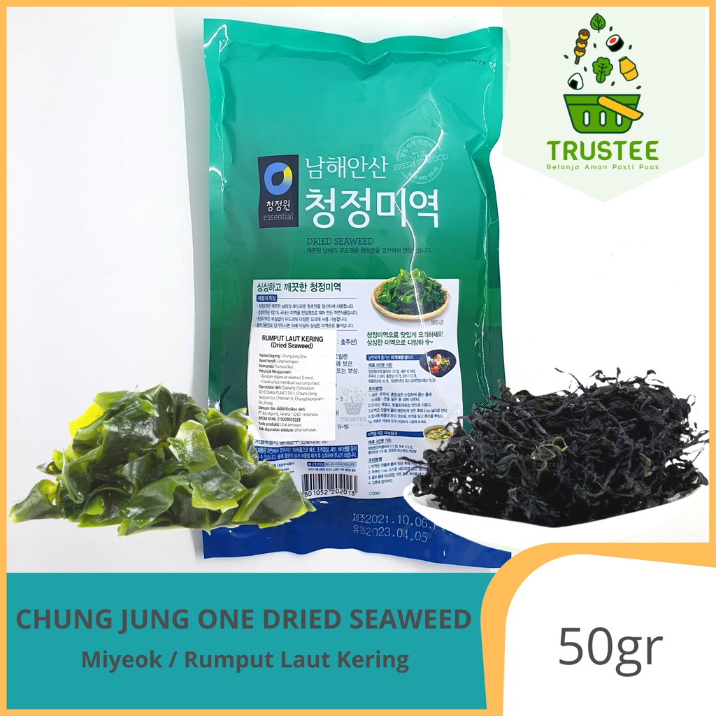 DRIED SEAWEED MYEOK / RUMPUT LAUT KERING 50 GR CHUNG JUNG ONE DAESANG Miyeok