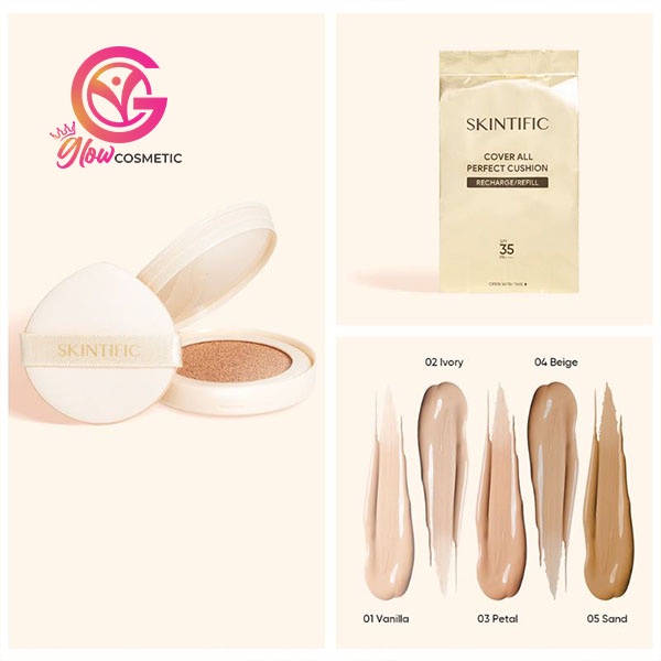 SKINTIFIC COVER ALL PERFECT CUSHION SPF 35 PA++++ REFILL