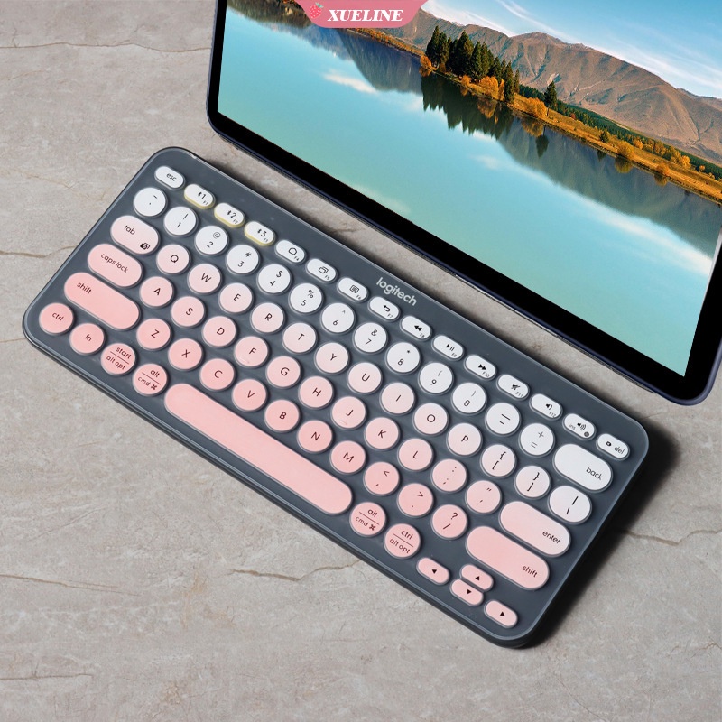 Stiker film Pelindung keyboard Logitech K380 / K480 Motif Kartun Transparan Tahan Air Dan Debu