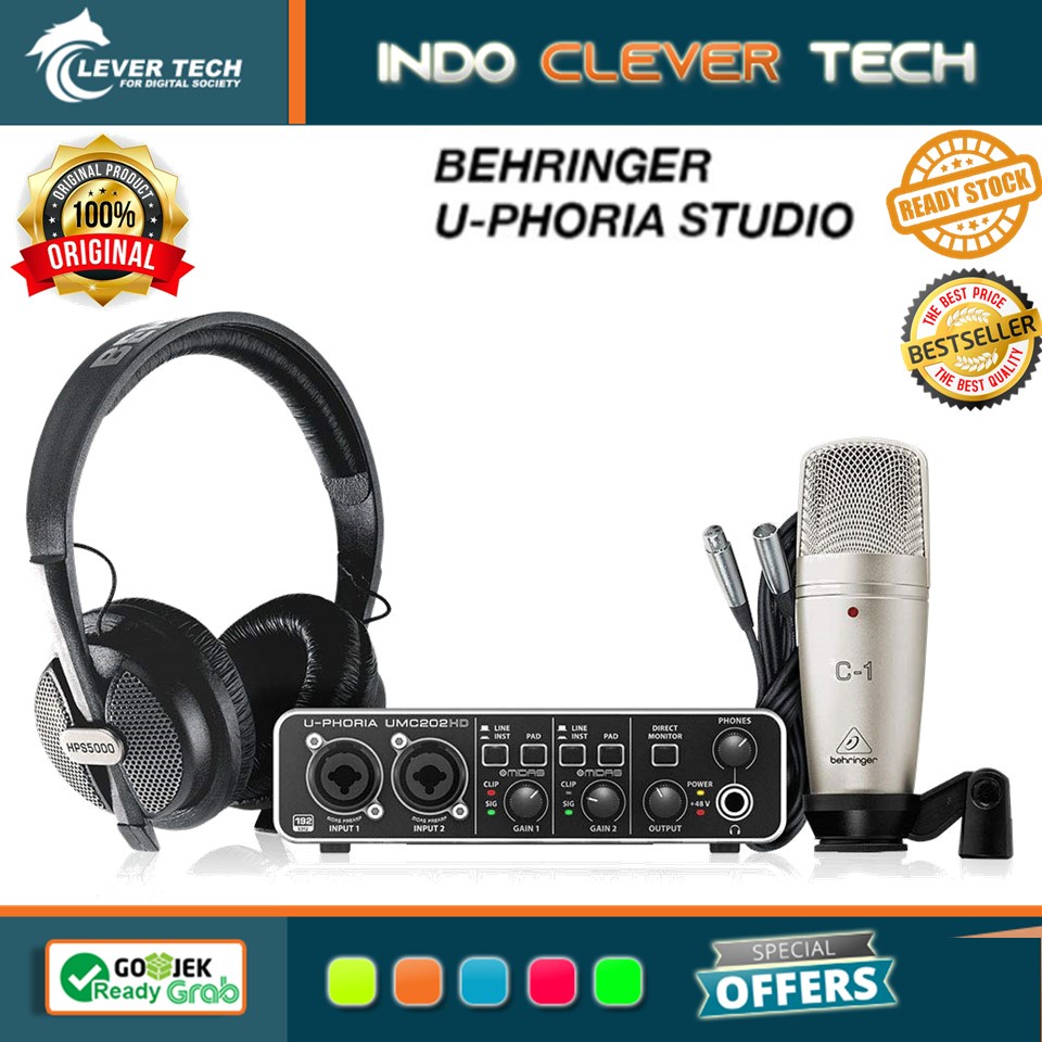 Behringer U-PHORIA STUDIO Complete Recording Bundle Paket Recording