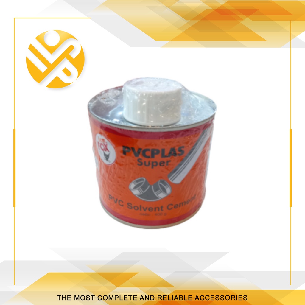 

Lem Kaleng PVC FOX - Lem Pipa - Lem PVCplas - 400 Gram