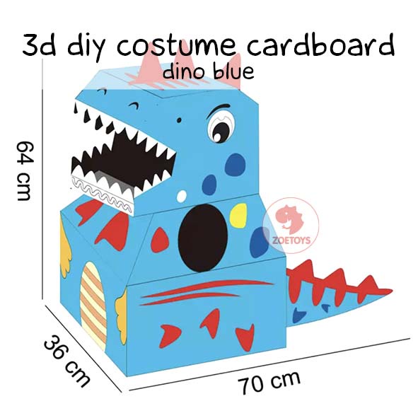 Zoetoys 3D DIY Costume Cardboard | Craft Paper Cartoon Plane Car Dino | Kids Pretend Play Toy | Art and Craft Activity