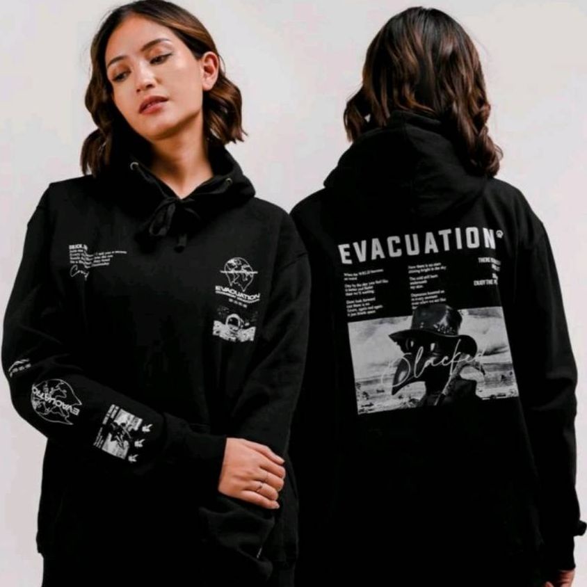 DOBUJACK JACKET EVACUATION HOODIE BLACK | JAKET EVACUATION | SWEATSHIRT EVACOATION