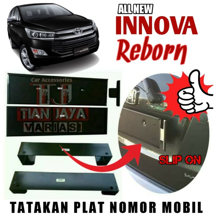 Dudukan Plat Nomor Mobil Pejabat Tatakan Cover Khusus Innova Reborn