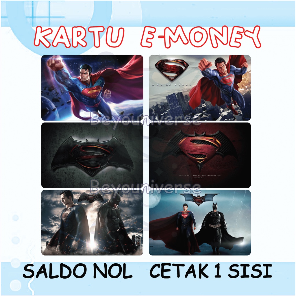 Kartu FLAZZ BCA Gen 2 Gambar Superhero Superman Custom Batman Pahlawan Keren Tokoh Anak Kartun